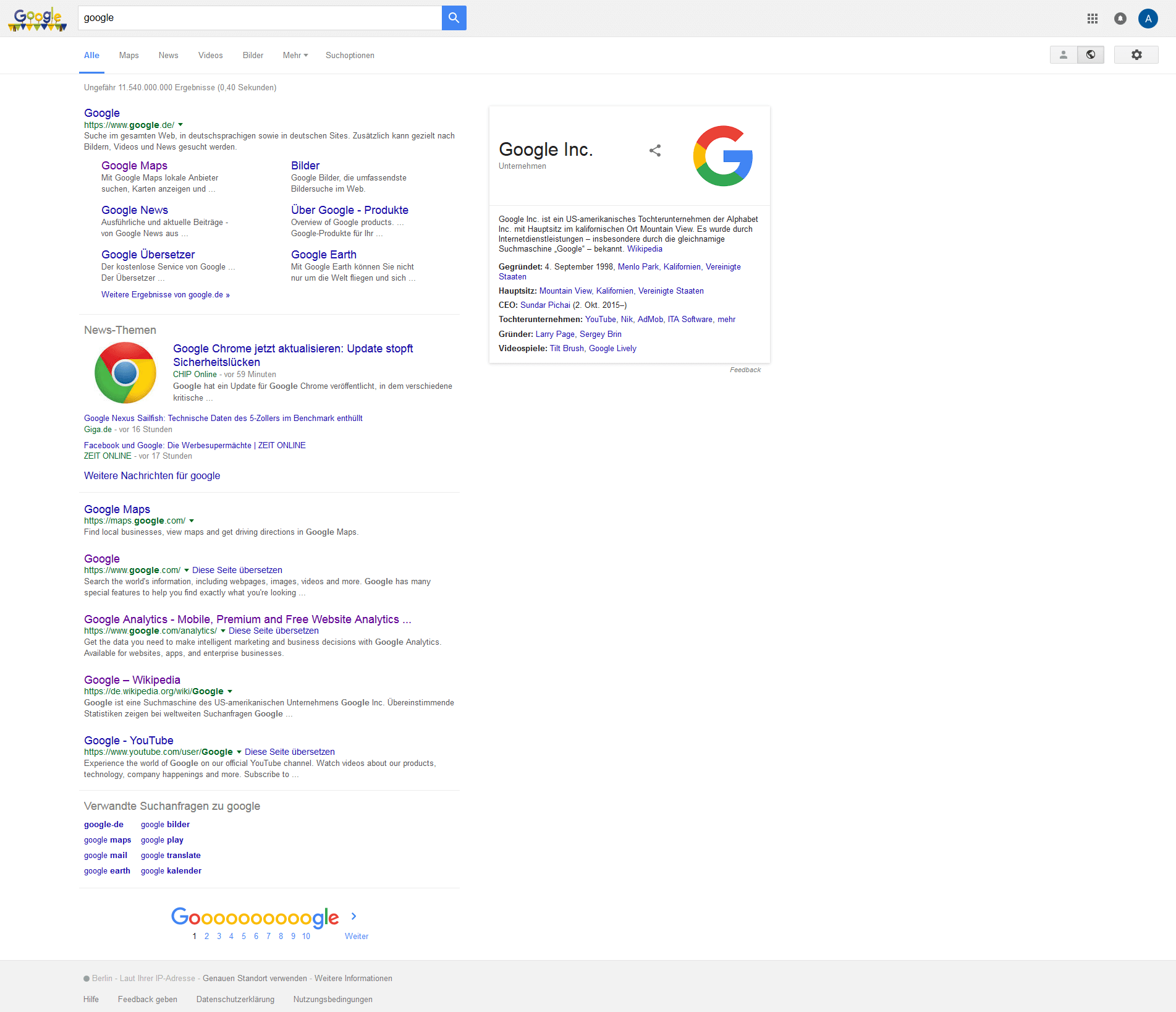 GoogleSuchergebnisse im Wandel von 1998 bis heute IONOS