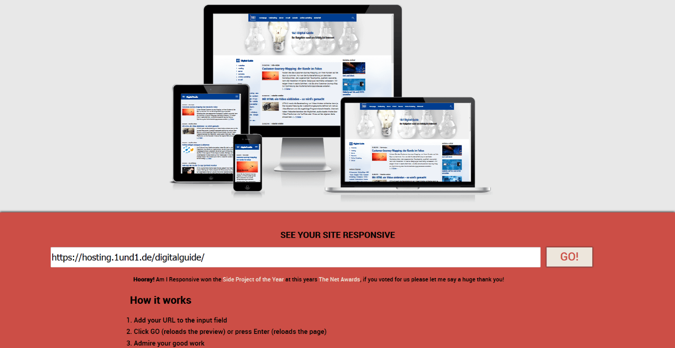 Sieben kostenlose Tools für den ResponsivedesignTest IONOS