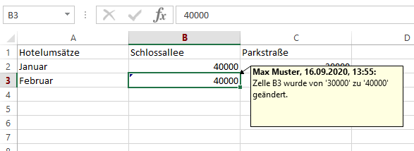 Excel Änderungen nachverfolgen, annehmen oder ablehnen IONOS