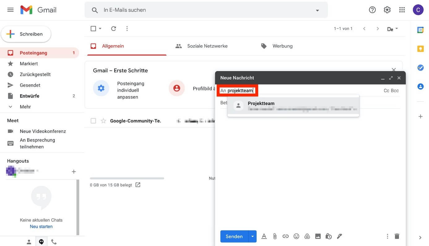 GmailVerteiler erstellen Schritt für Schritt erklärt IONOS