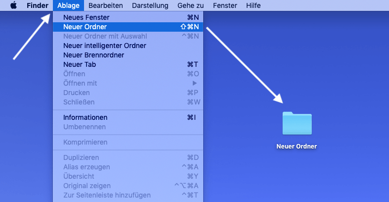 Neuen Ordner erstellen auf dem Mac Schritt für Schritt Anleitung IONOS