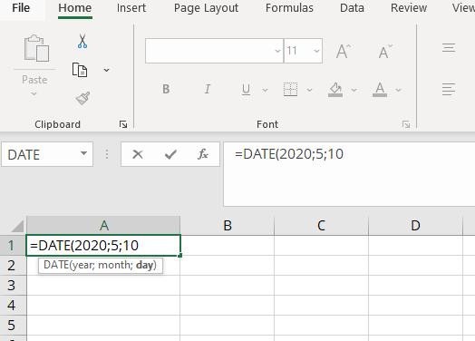 La fórmula de Excel FECHA guía de uso IONOS