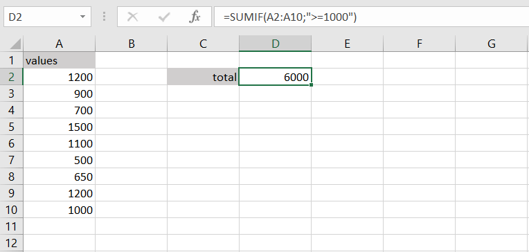 SOMME.SI utiliser la fonction SOMME.SI dans Excel IONOS