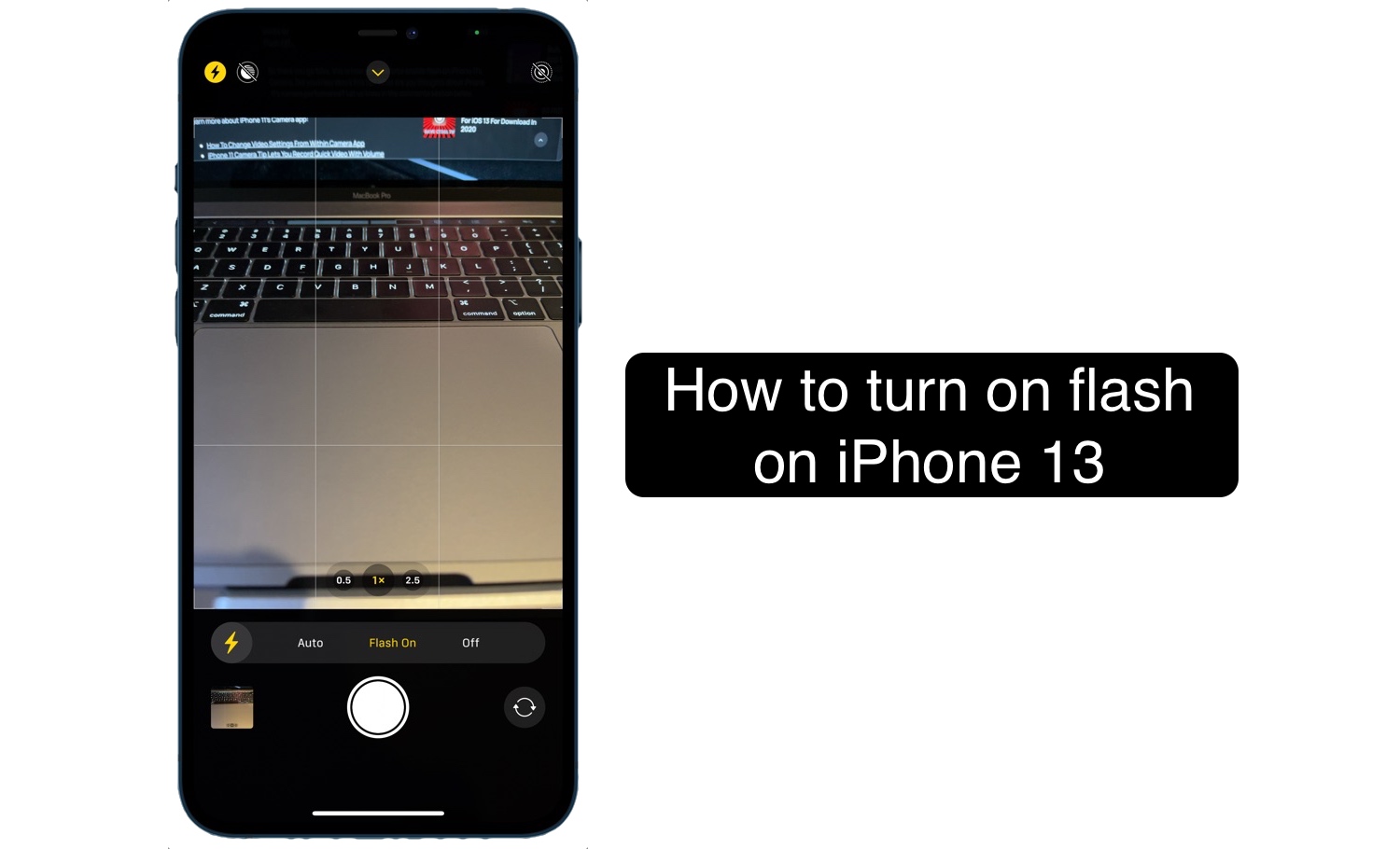 How To Turn On Flash On iPhone 13 or iPhone 13 Pro iOS Hacker
