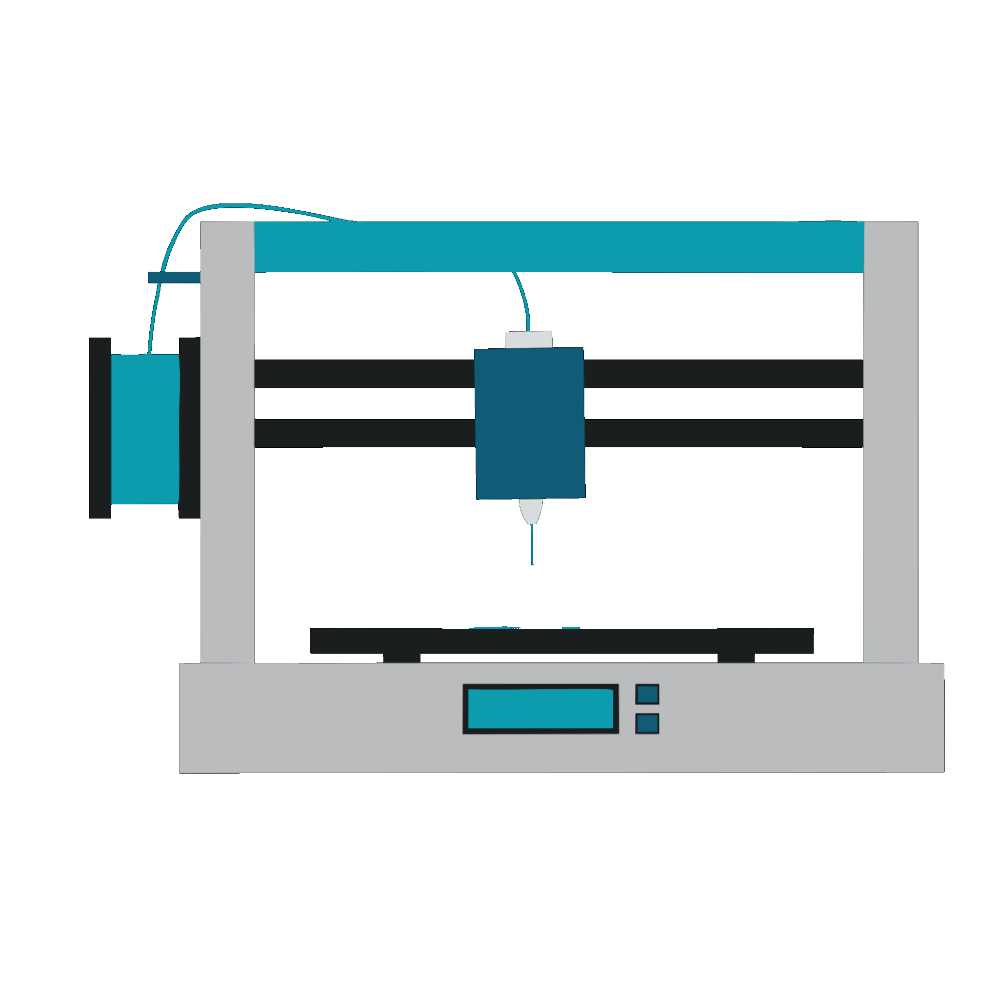 Cartoon 3d Printer