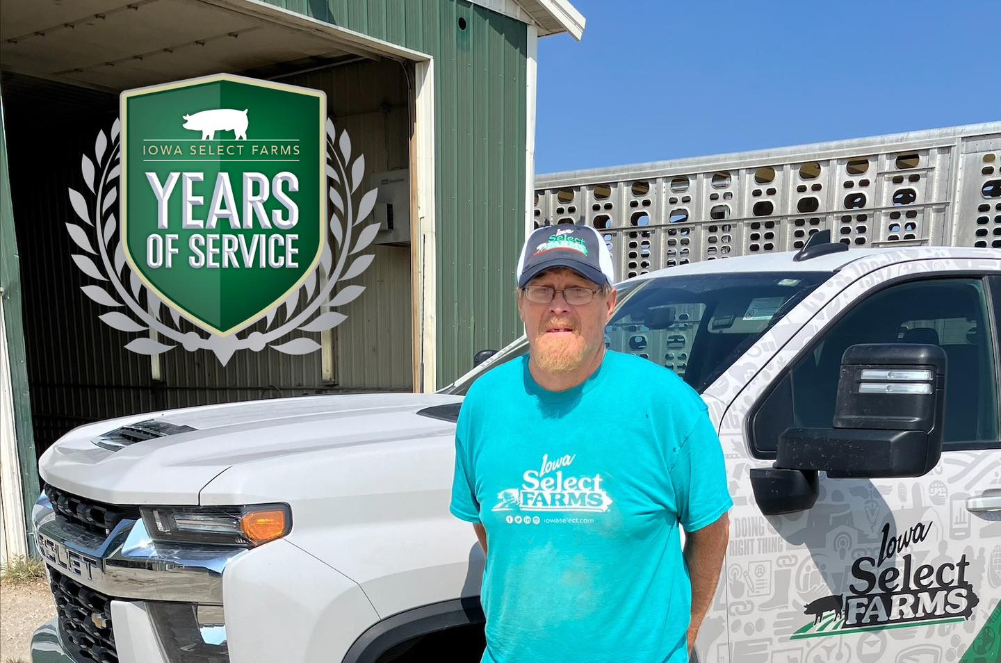 Dusty Barber Celebrates 15 Years of Service Iowa Select Farms