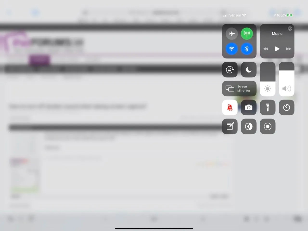 How to turn off shutter sound when taking screen capture? Apple iPad