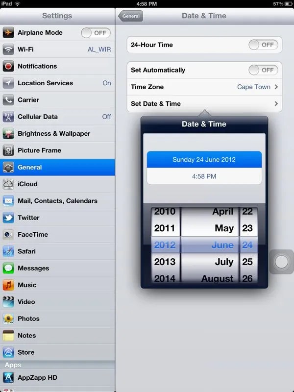 Date on home screen Apple iPad Forum