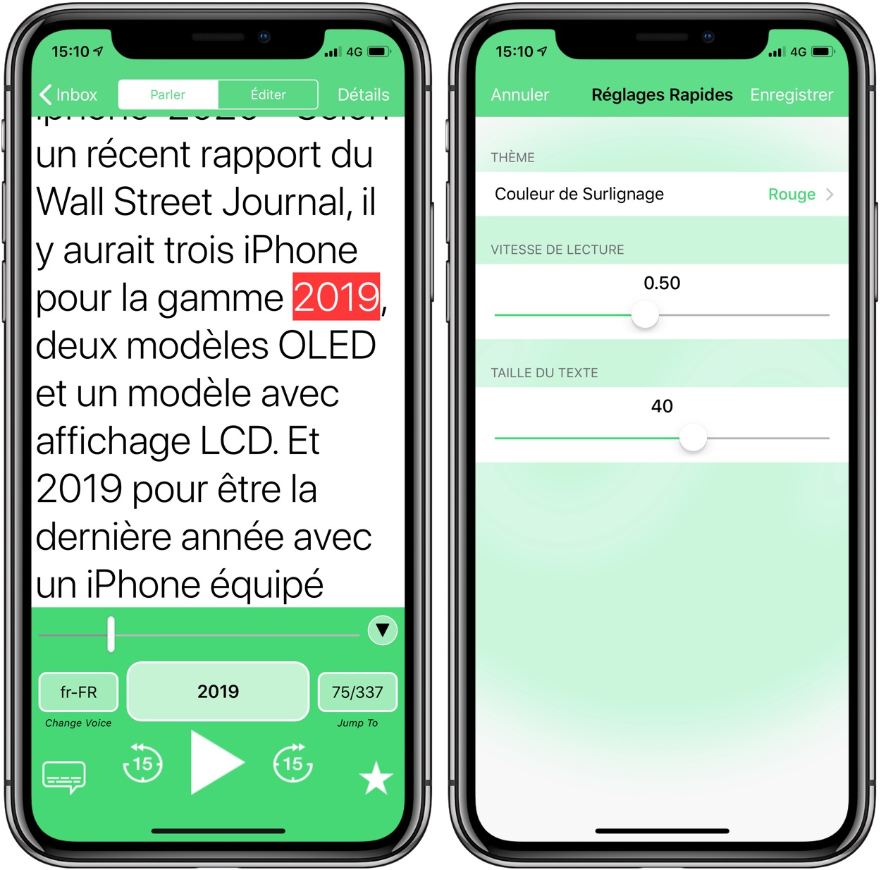 Gratuite actuellement l’app Speaky lit les pages web et texte à haute