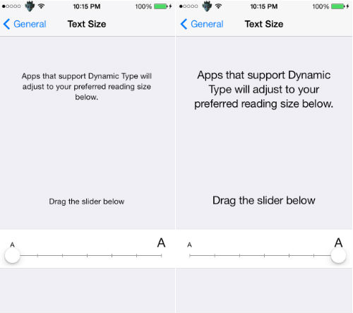 How do I change the text / font size in iOS 7? The iPhone FAQ How do I change the text / font size in iOS 7? The iPhone FAQ