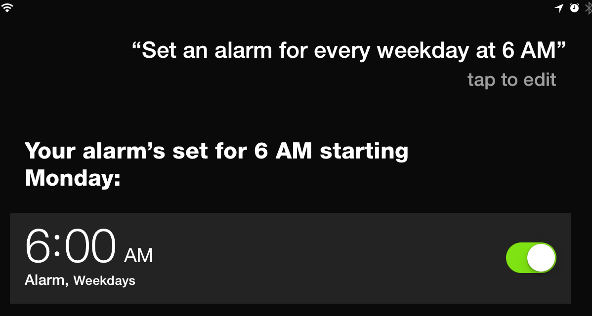 Tip of the Day Tell Siri to Set an Alarm on Weekdays Only