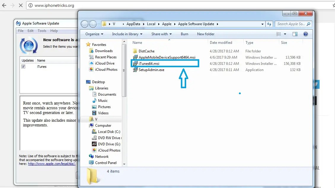 How To Solve The iTunes 12.6 Update Install Error On