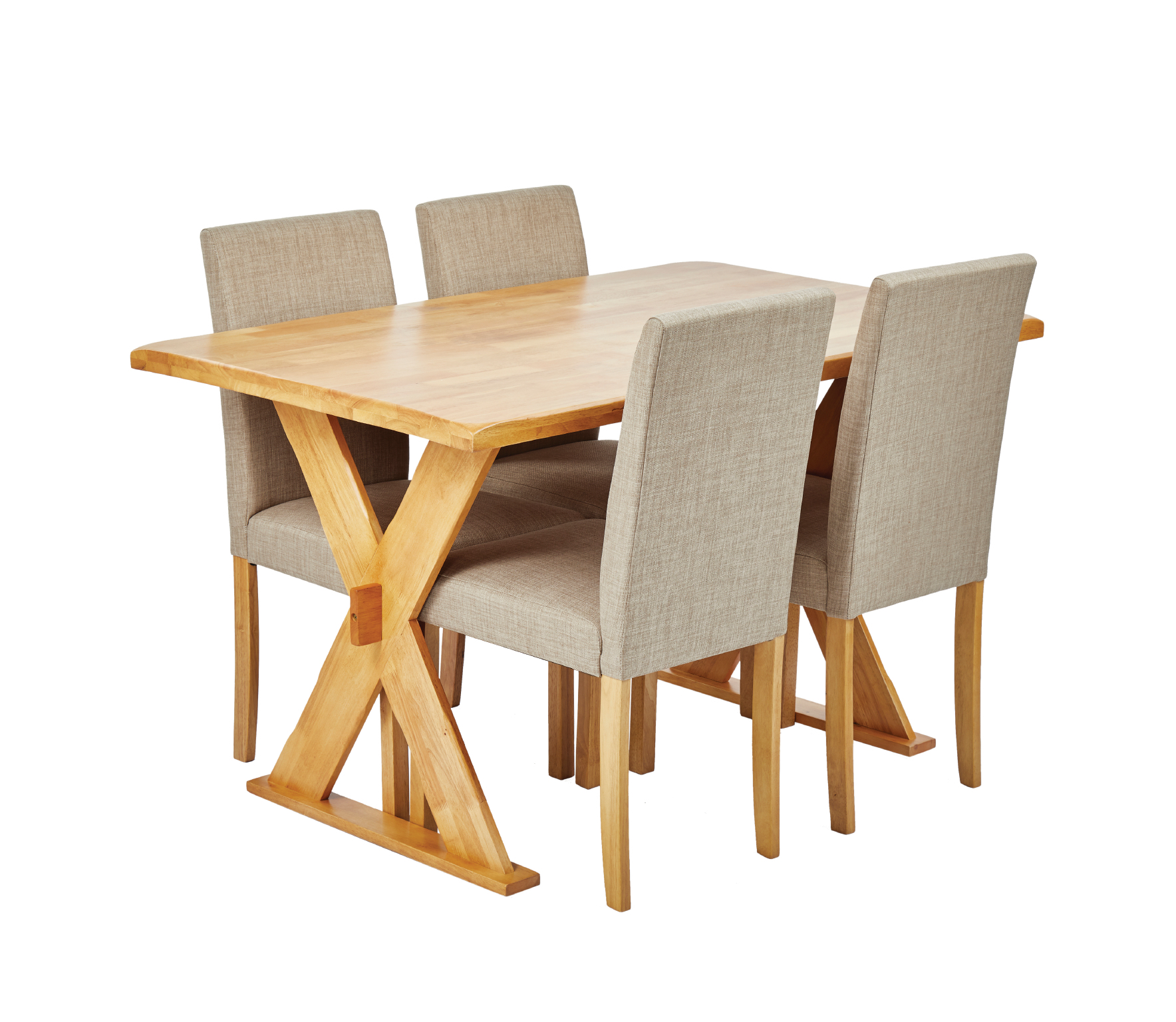 Pacu Table & Four Anna Beige Dining Chairs IPPY