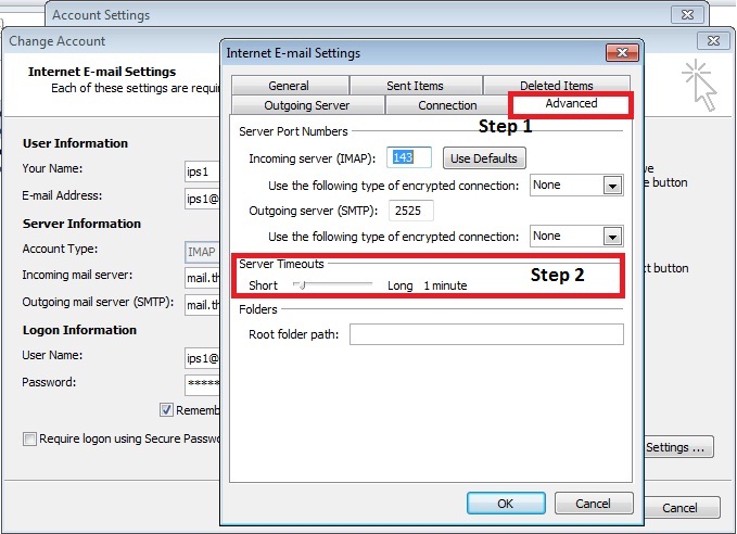 Failed to download large attachment using outlook IPSERVERONE