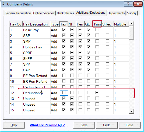 How to process redundancy pay IRIS