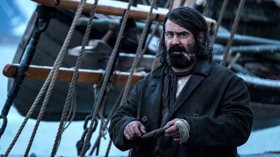 Suffering Seas Colin Farrell and Jack O'Connell in dark dud