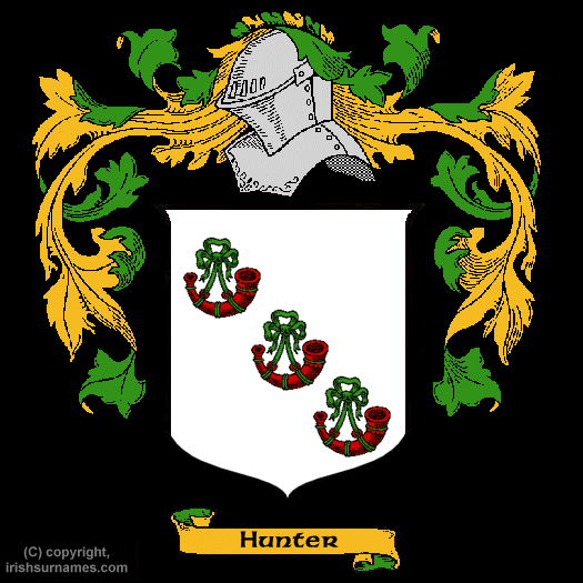 Hunter family crest and meaning of the coat of arms for the surname hunter