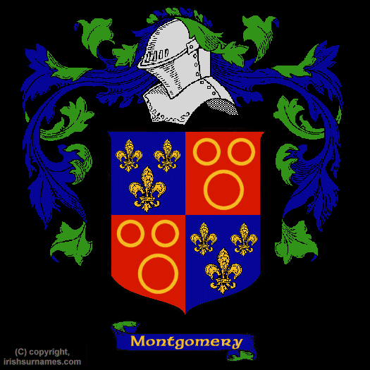Montgomery family crest and meaning of the coat of arms for the surname
