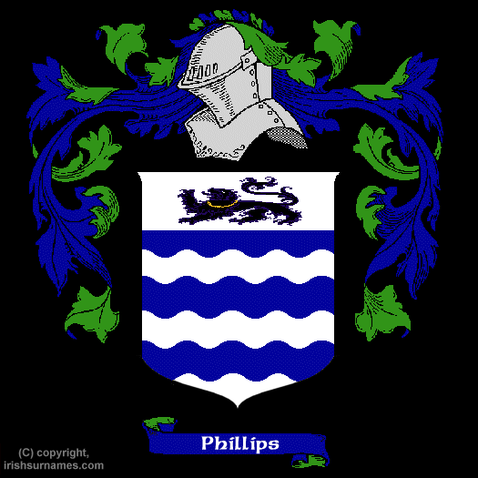 Phillips coat of arms and Phillips family history