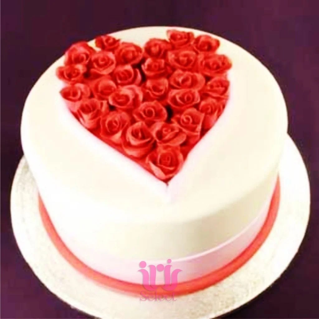 Heart Roses Cake Iris Select Goa Free Delivery