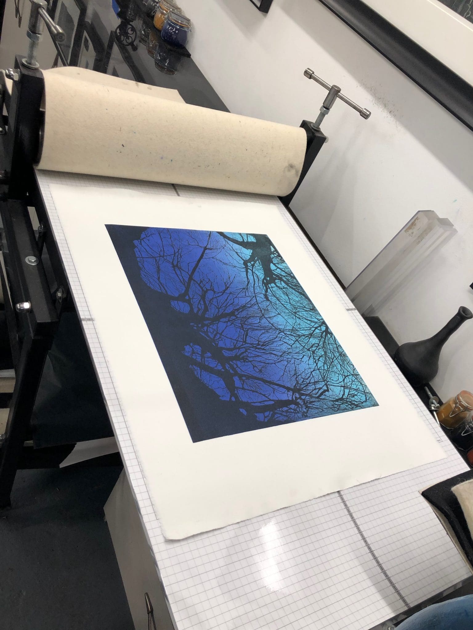 Printing Etchings on the Etching Press Ironbridge Framing