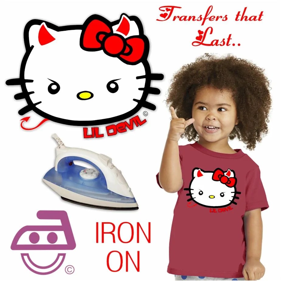 Hello Kitty Lil Devil Iron On Transfer Iron On Transfer Guy