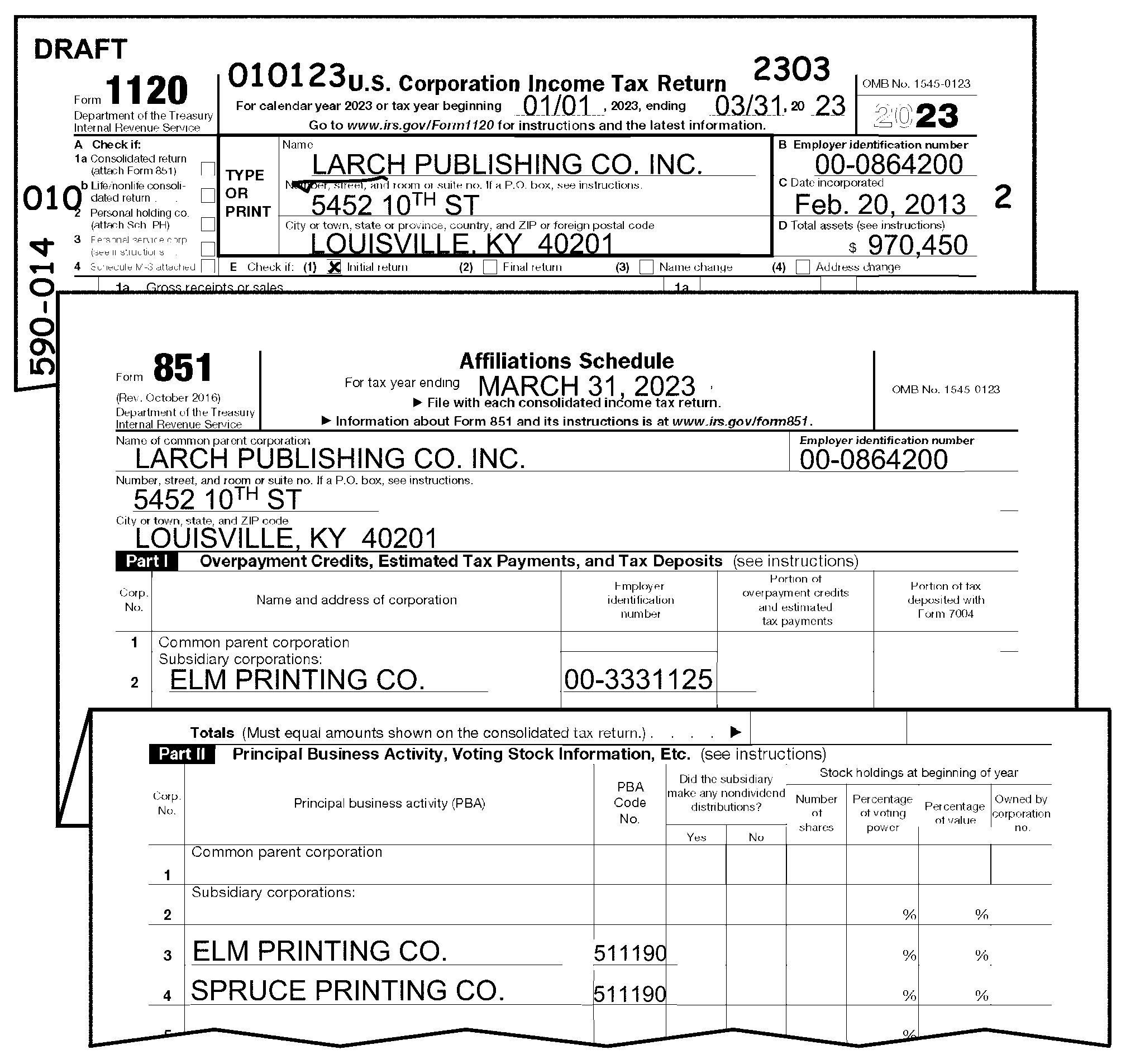 3.11.16 Corporate Tax Returns Internal Revenue Service
