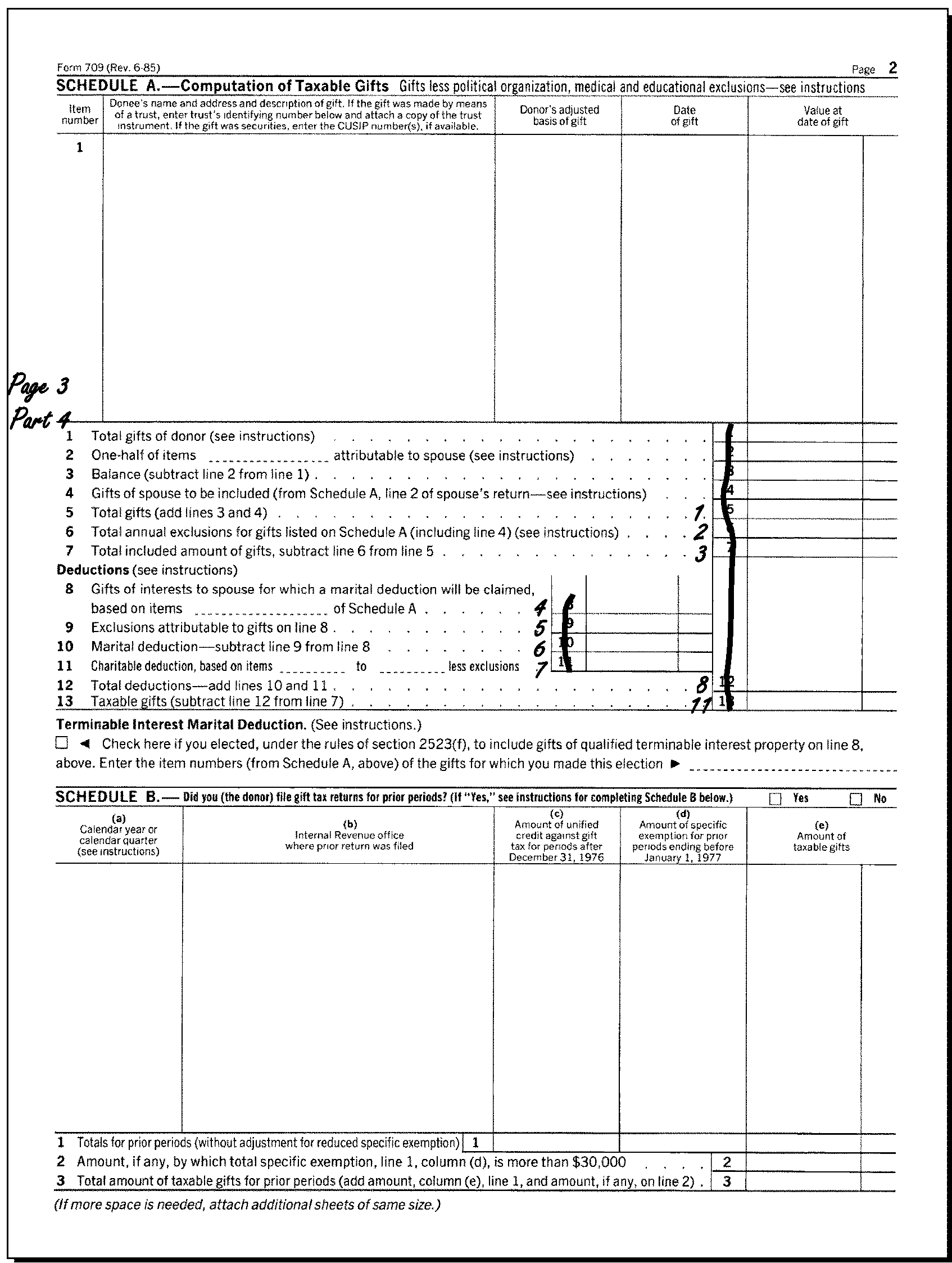 Federal Gift Tax Form 709 Gift Ftempo ED4
