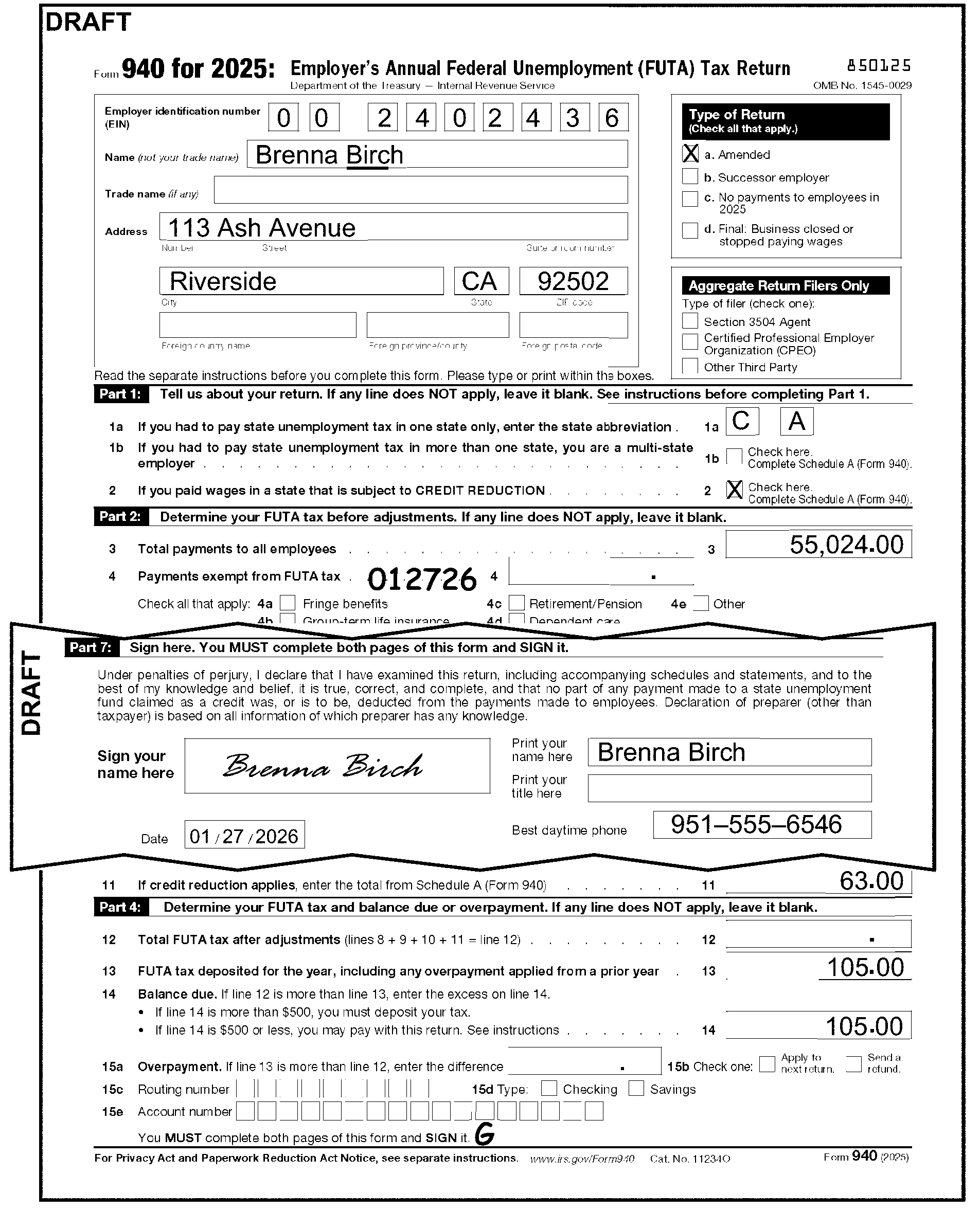 3.11.154 Unemployment Tax Returns Internal Revenue Service