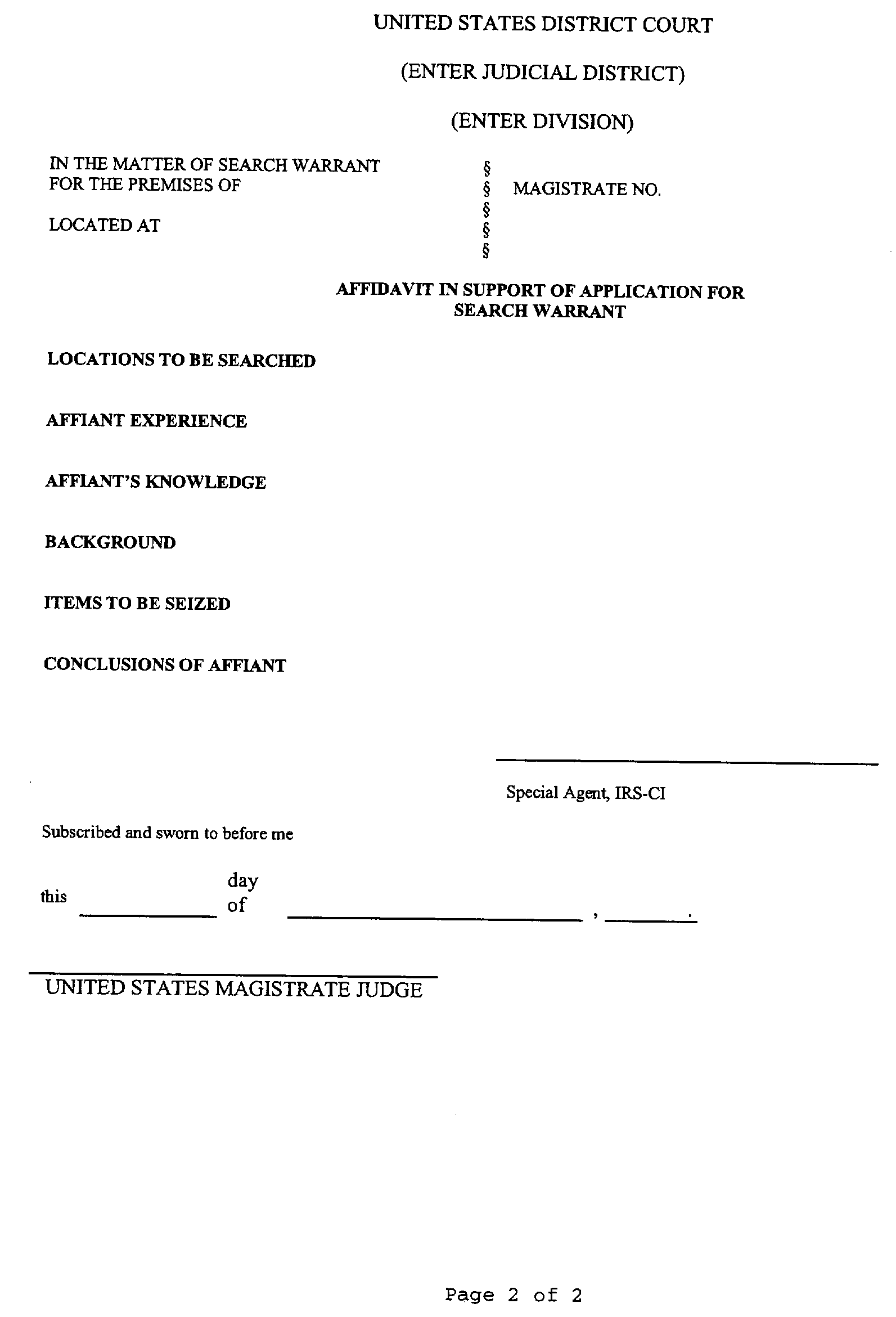 Sale > search warrant rules of court > in stock