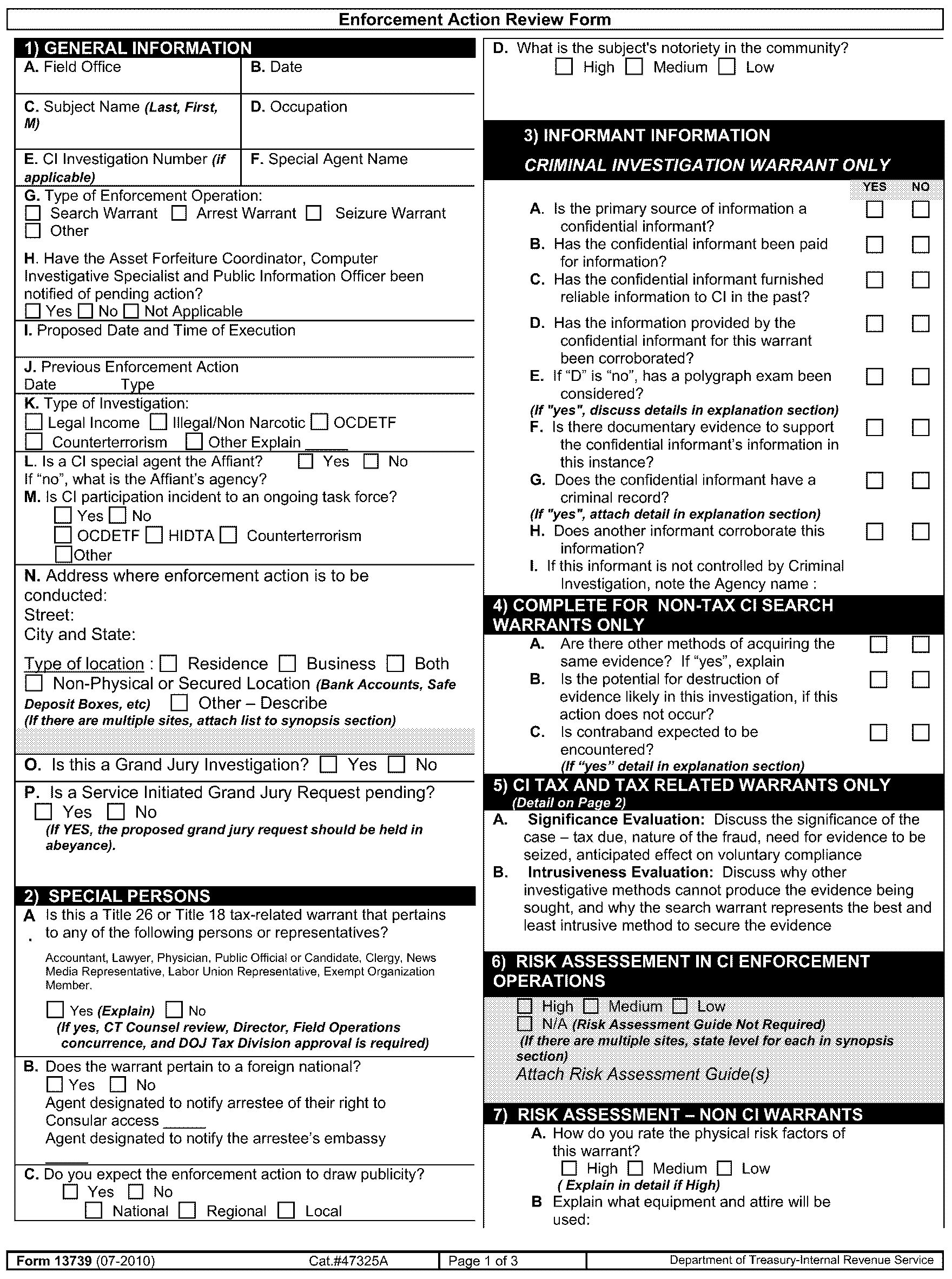 9.4.9 Search Warrants, Evidence and Chain of Custody Internal Revenue