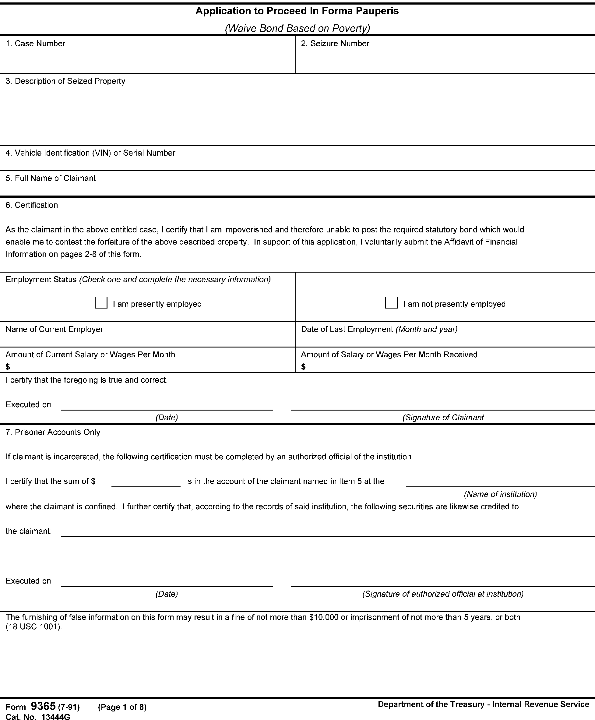 9.7.13 Title 26 Seizures for Forfeiture Internal Revenue Service