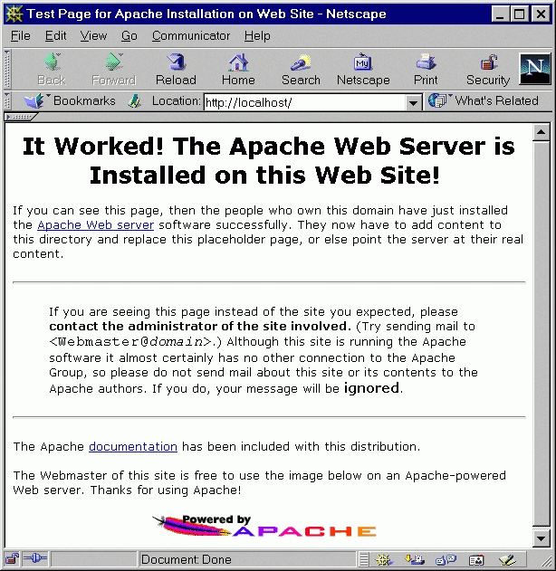 Apache at your Web Service