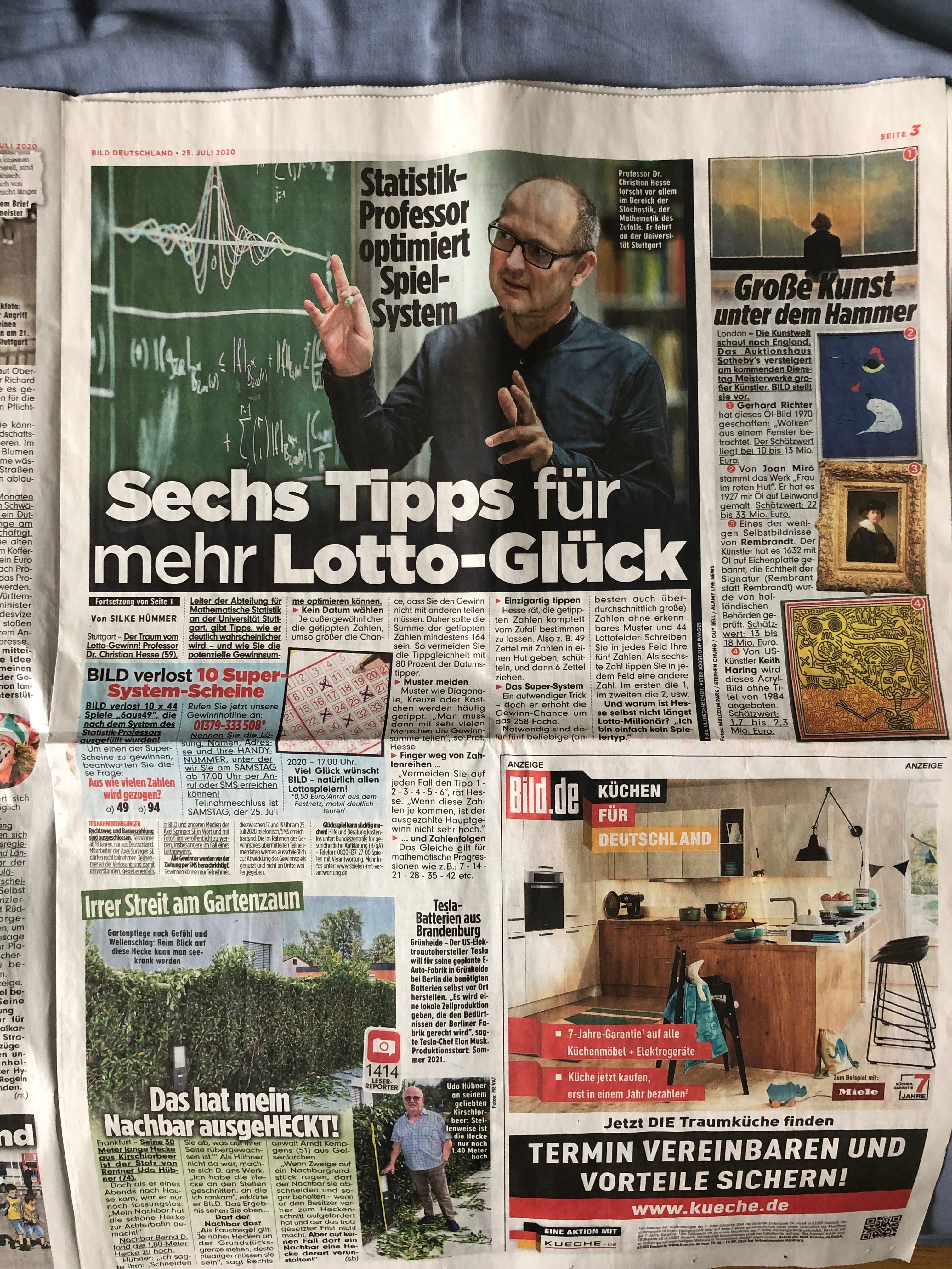 Big in Bild News 23.09.2020 Institut für Stochastik und
