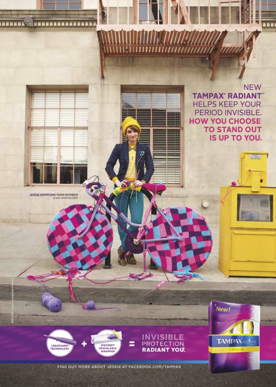 Tampax Radiant Print Advertising Campaign ishknits