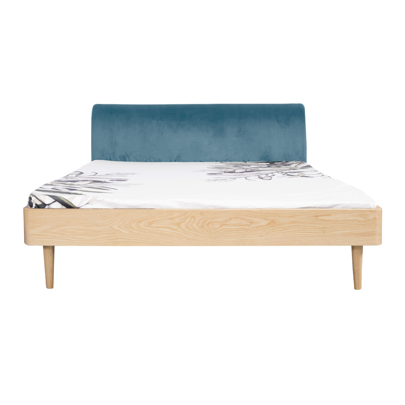 Pompeii Light Blue Light Queen Bed