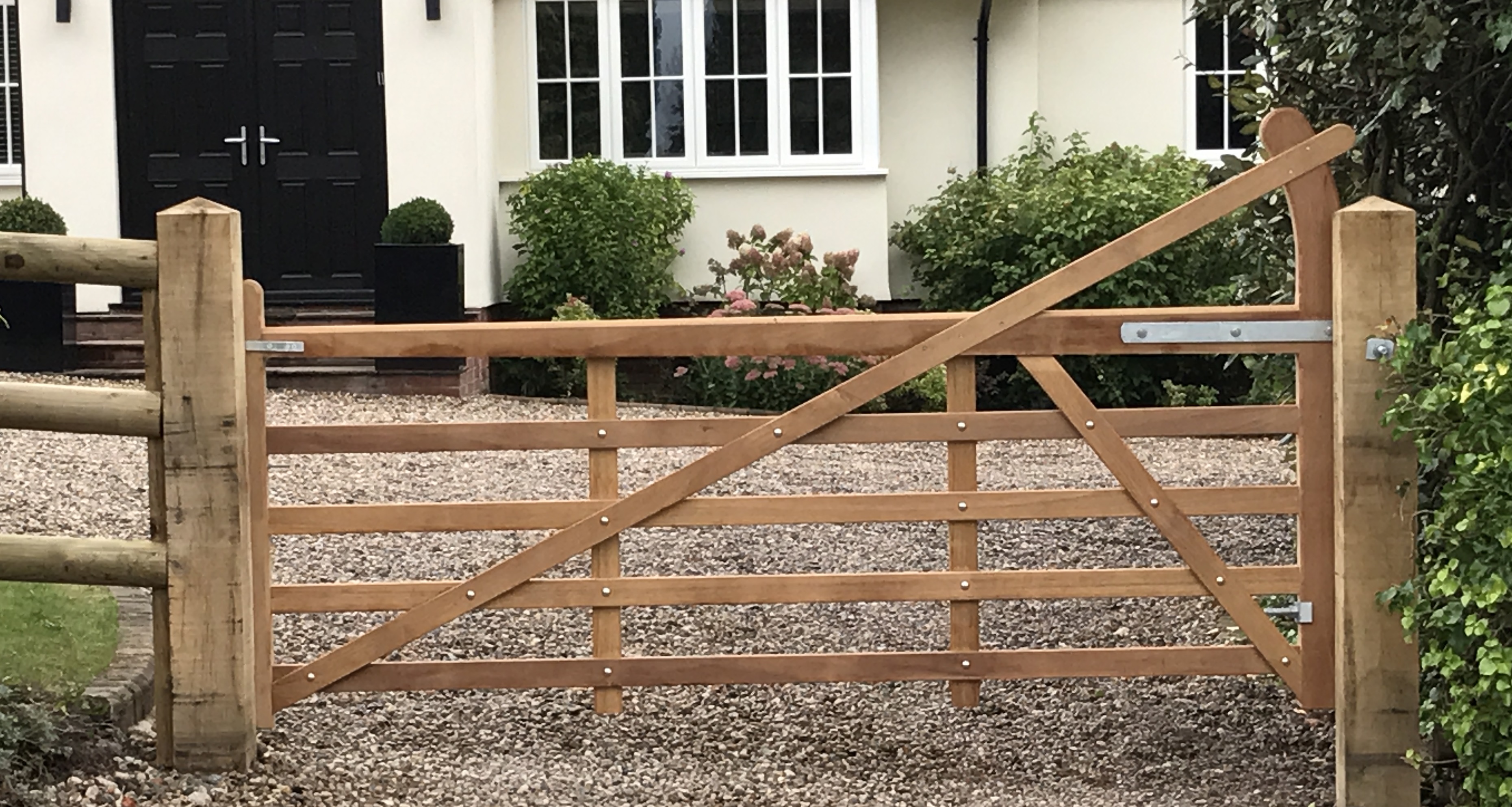Hardwood Entrance Gate Farm and Country Fencing