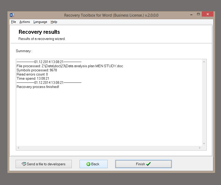 Recovery Toolbox for Word Powerful Word Repair Tool!