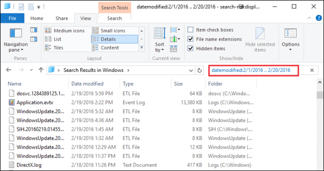¿Cómo buscar archivos en Windows 10 y Windows 8 por fecha?