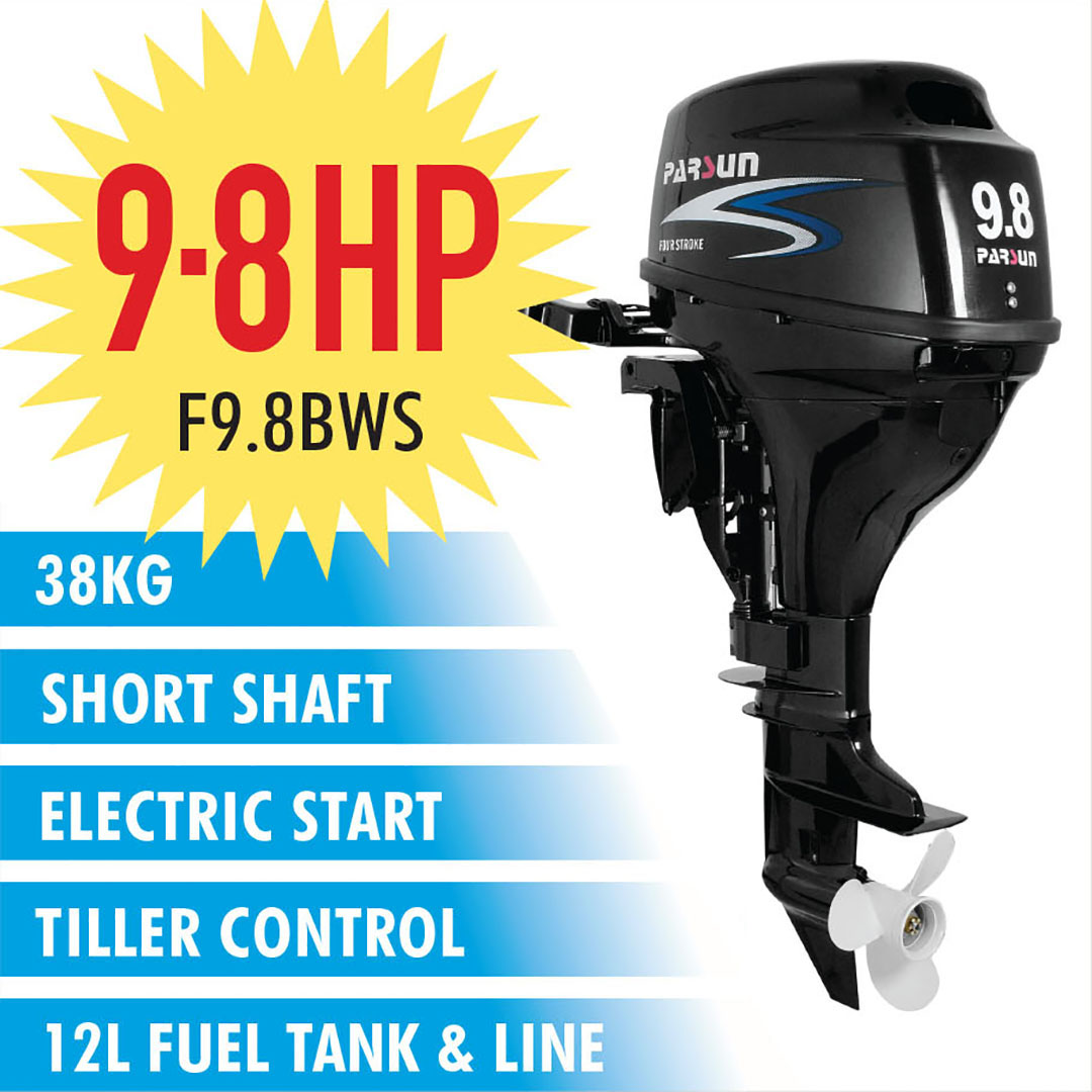 9.8HP Parsun Outboard Motor Short Shaft 4-Stroke Electric Start