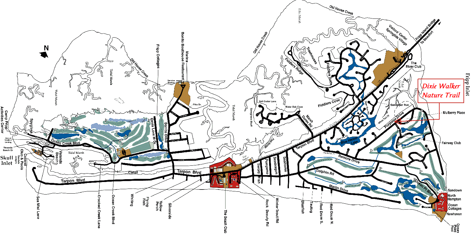 Map Of Fripp Island Fripp Island Audubon Club