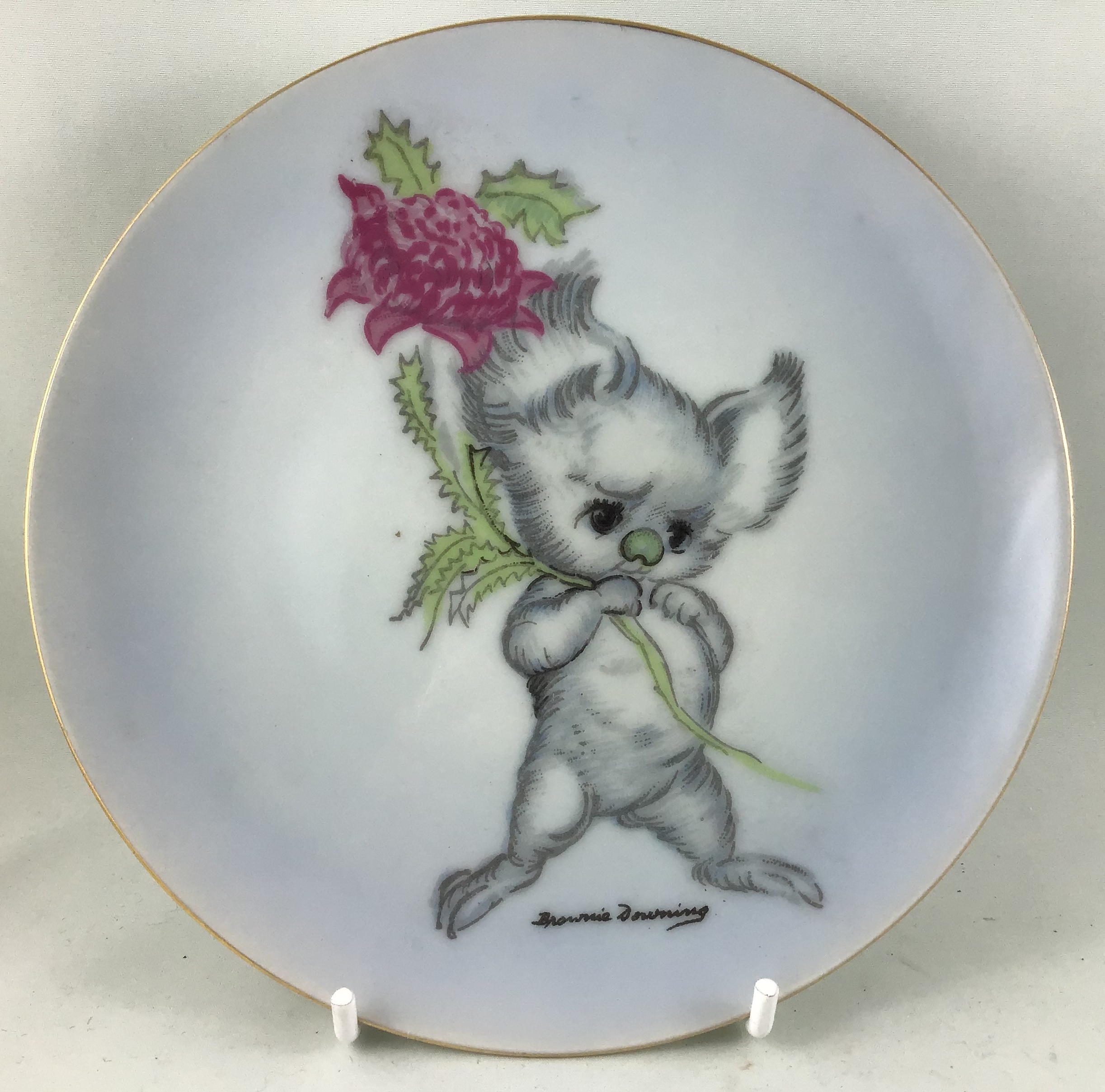 BROWNIE DOWNING KOALA WARATAH PLATE Islington Antiques and Interiors