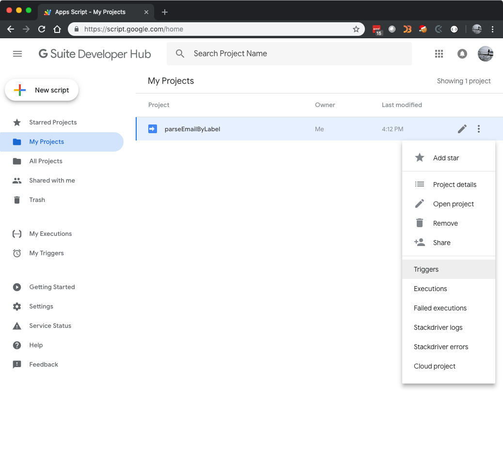 Building a Gmail message parser using Google Apps Script