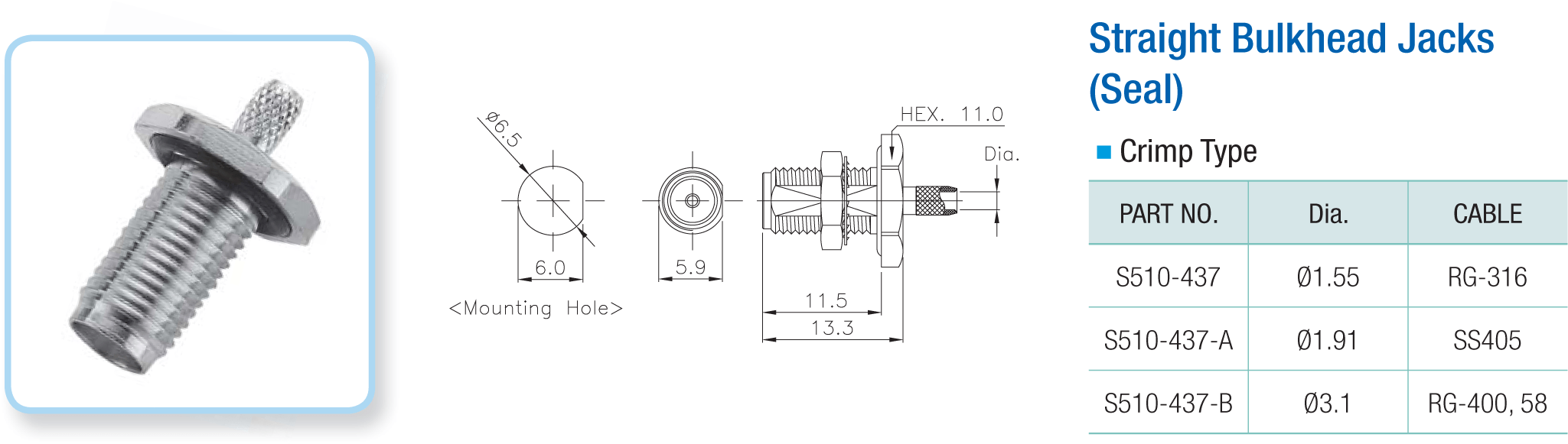 SMA Coaxial Connectors by ISOTEC