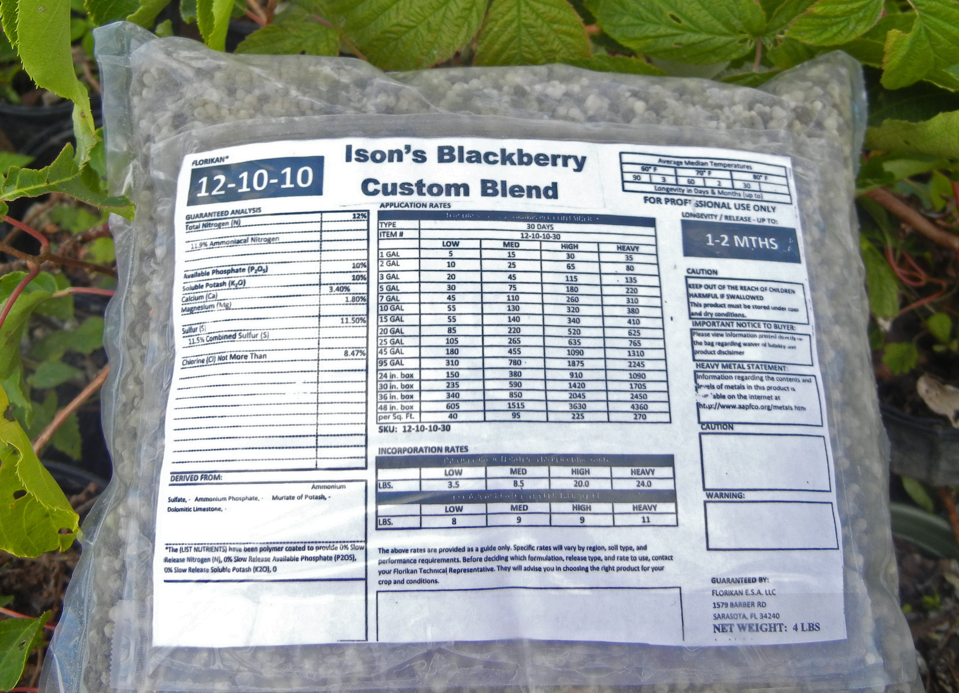 Ison's Blackberry Custom Blend Fertilizer Ison's Nursery & Vineyard