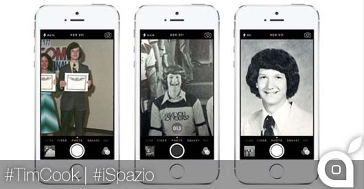 apple iphone Le foto del piccolo nerd Tim Cook come tributo sul sito