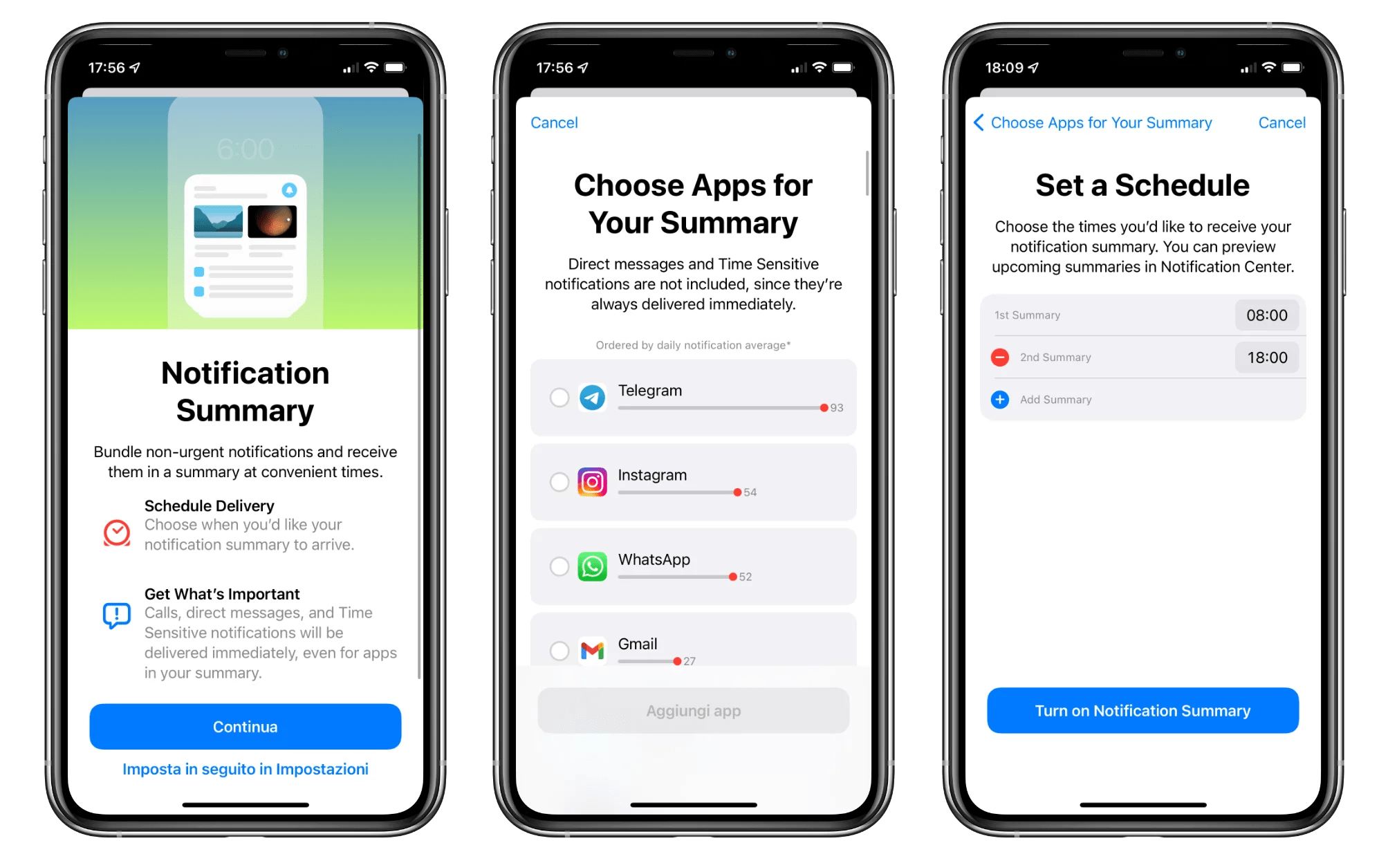 iOS 15 introduce il "Sommario Notifiche" che cos'è e come