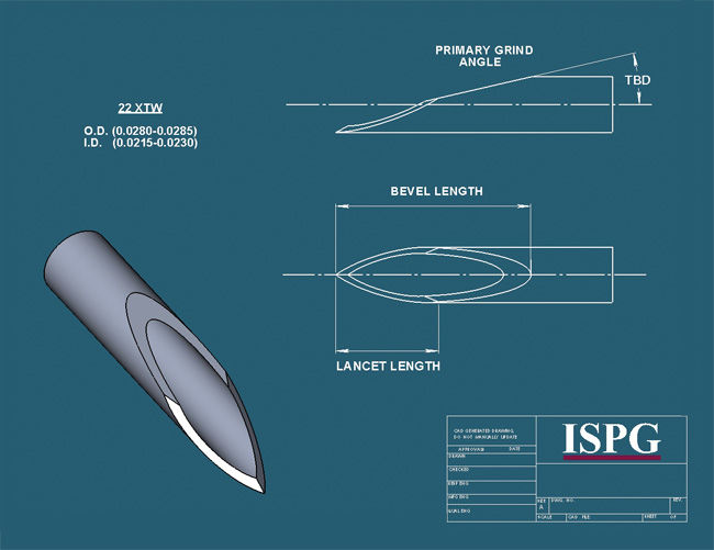ISPG Custom designed specialty cannulae dimensions