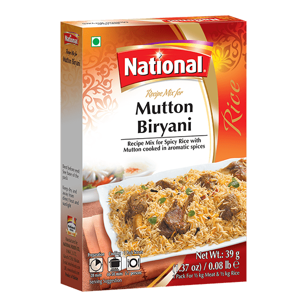 National Mutton Biryani 39g x2 Indian Food Store Grocery Store