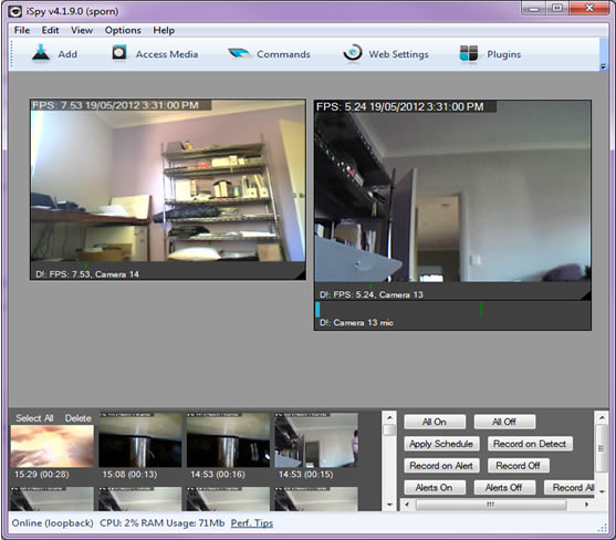 iSpy: Open source surveillance software